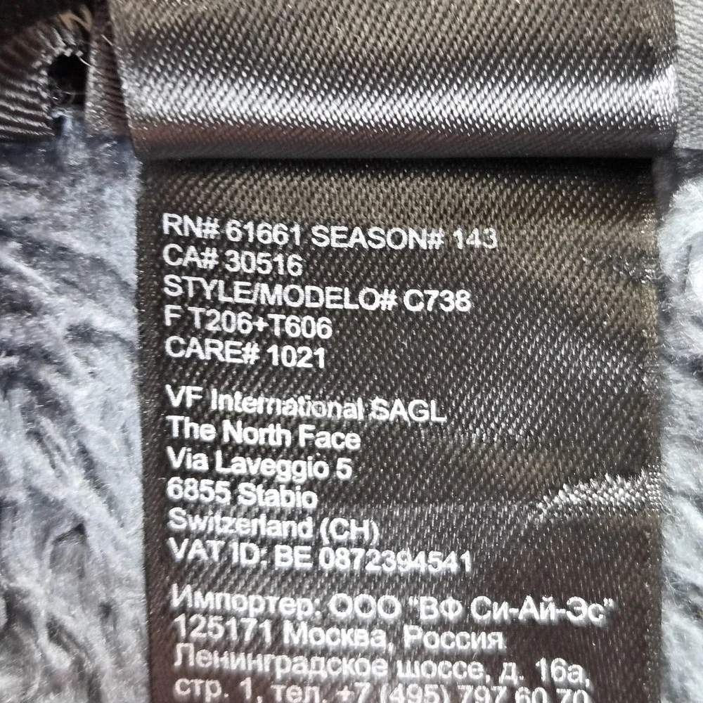 The North Face Jacket Mens Large Gray Chimborazo Fleece Full Zip Sherpa Lined